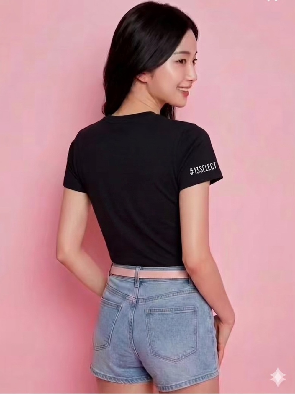 Gildan Black T‑Shirt with White and Teal Graphic - Picture 2 of 5